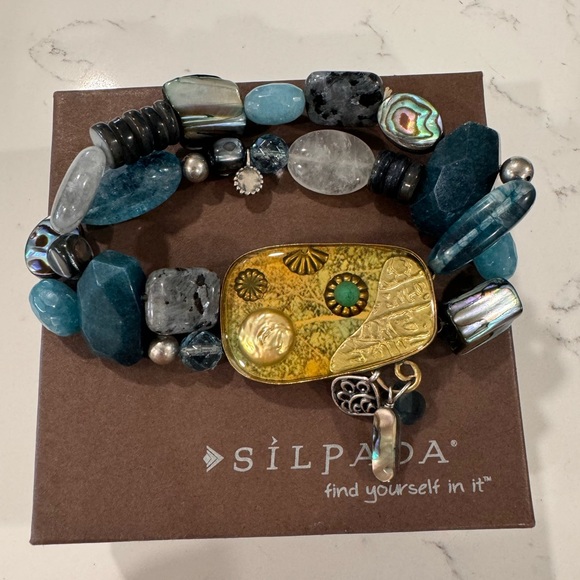 RARE Silpada Shadowbox Necklace and Bracelet - Picture 3 of 4